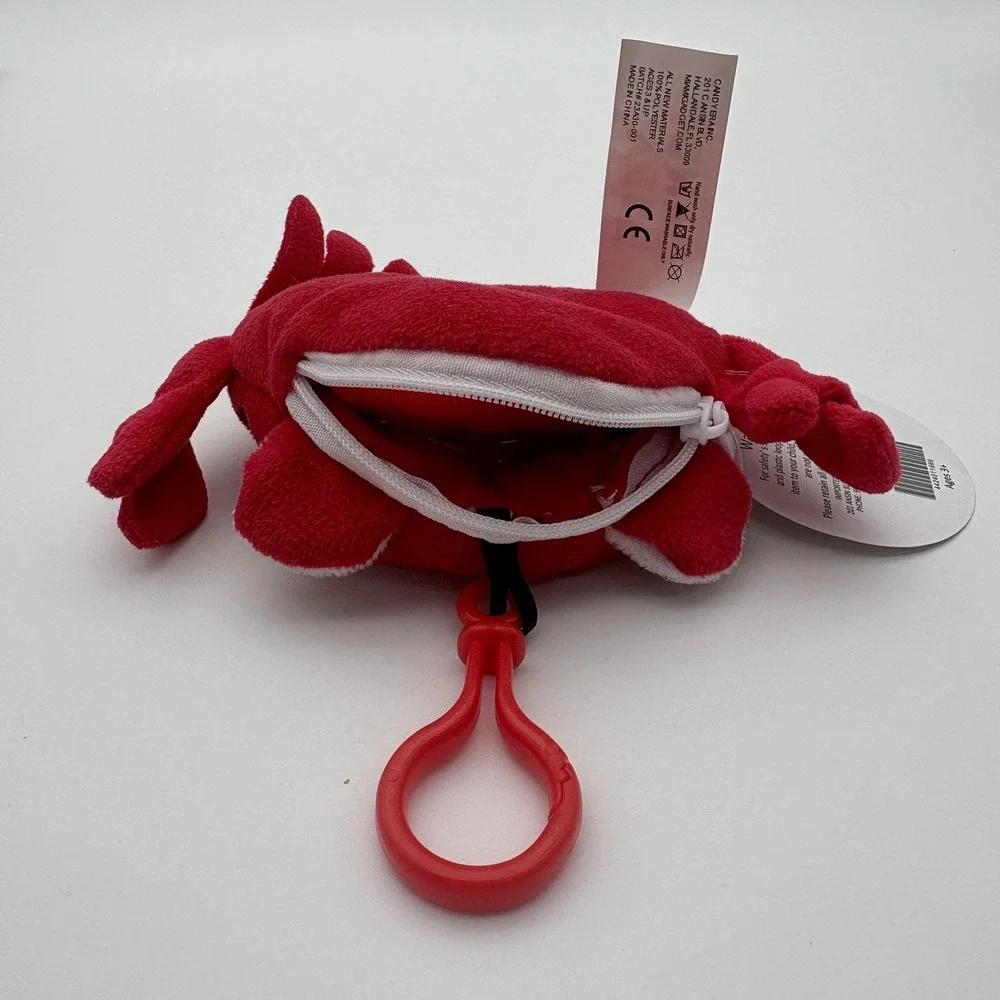 Candy‎ Era Crab Clutch Girls Mini Red Lollipop Purse Zip Coin Pouch Cute 3+
